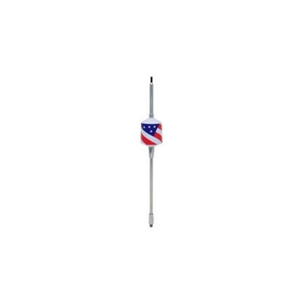 Wilson Cb Antennas Wilson Antennas 305FLAG T2000 Series Mobile CB Trucker Antenna with 10 Shaft White & US Flag 305FLAG